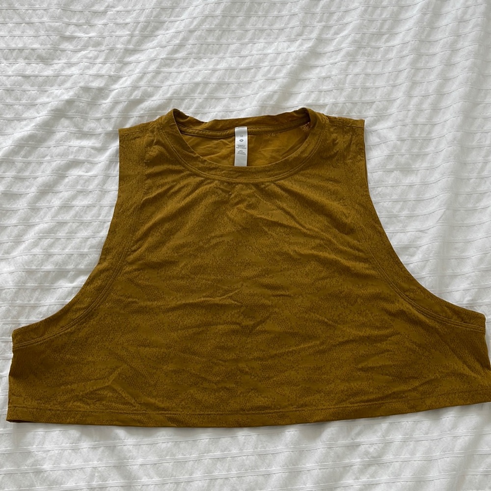 Lululemon All Yours Cropped Cotton Tank Top